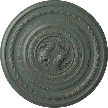 Ekena Millwork Pearl Ceiling Medallion (Fits Canopies up to 1 7/8"), 26 1/4"OD x 1 1/2"P, Cloud Burst Crackle CM26PECBC